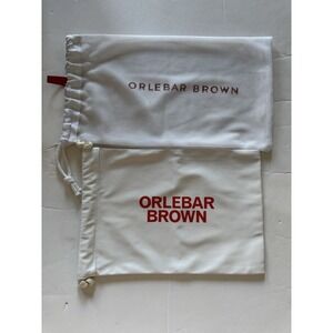 Orlebar Brown White Lot of 2 Luxury Travel Storage Dust Bags